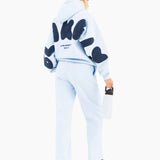 Isabel Wide Leg Sweatpants - Soft Blue