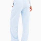 Isabel Wide Leg Sweatpants - Soft Blue