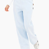 Isabel Wide Leg Sweatpants - Soft Blue