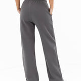 Isabel Wide Leg Sweatpants - Charcoal