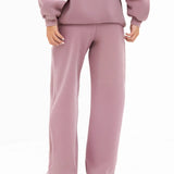 Isabel Wide Leg Sweatpants - Dusty Pink