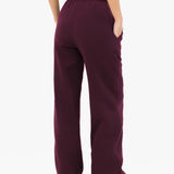 Isabel Wide Leg Sweatpants - Dark Cherry