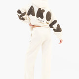 Isabel Wide Leg Sweatpants - Buttermilk