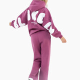 Isabel Wide Leg Sweatpants - Mulberry