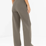 Isabel Wide Leg Sweatpants - Safari Green