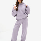 Outline Heritage Wide Leg Sweatpants - Washed Lilac