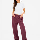 Outline Heritage Wide Leg Sweatpants - Old Burgundy
