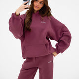 Outline Heritage Wide Leg Sweatpants - Old Burgundy