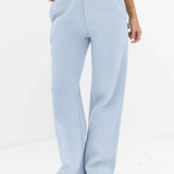 Isabel Wide Leg Sweatpants - Powder Blue