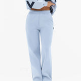 Isabel Wide Leg Sweatpants - Powder Blue