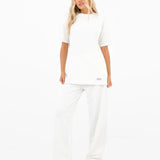Soft Waffle Oversized T-Shirt - Off White