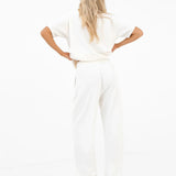 Soft Waffle Oversized T-Shirt - Off White