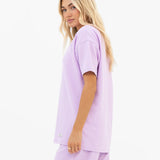 Soft Waffle Oversized T-Shirt - Purple