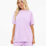 Soft Waffle Oversized T-Shirt - Purple
