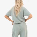 Soft Waffle Oversized T-Shirt - Sage Green