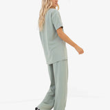 Soft Waffle Oversized T-Shirt - Sage Green