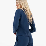 Soft Waffle Cardigan - Blue