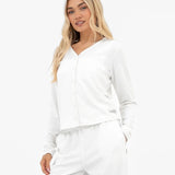 Soft Waffle Cardigan - Off White