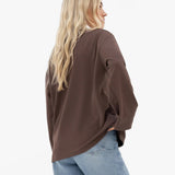Soft Waffle Rugby Shirt - Brown