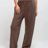Soft Waffle Trousers - Brown