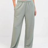 Soft Waffle Trousers - Sage Green
