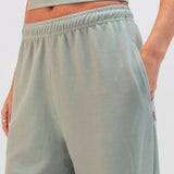 Soft Waffle Trousers - Sage Green