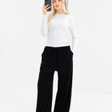 Ebony Long Sleeve Top - Warm White