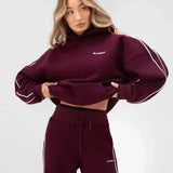 Apex Wide Leg Sweatpants - Dark Cherry