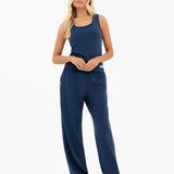Soft Waffle Vest Top - Blue