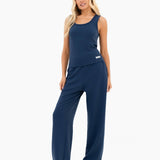 Soft Waffle Vest Top - Blue