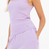 Soft Waffle Vest Top - Purple