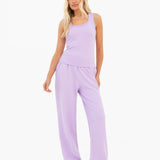 Soft Waffle Vest Top - Purple