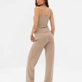 Nellie Vest Top - Marl Beige
