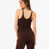 Nellie Vest Top - Dark Brown