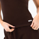 Nellie Vest Top - Dark Brown