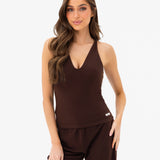 Nellie Vest Top - Dark Brown