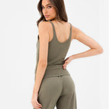 Nellie Vest Top - Moss Green