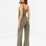 Nellie Vest Top - Moss Green