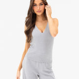 Nellie Vest Top - Mid Grey