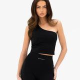 SculptForm One Shoulder Vest - Black