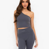 SculptForm One Shoulder Vest - Charcoal