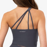 SculptForm One Shoulder Vest - Charcoal