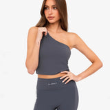 SculptForm One Shoulder Vest - Charcoal