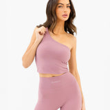 SculptForm One Shoulder Vest - Dusty Pink