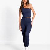 SculptForm One Shoulder Vest - True Navy