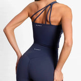 SculptForm One Shoulder Vest - True Navy