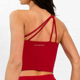 SculptForm One Shoulder Vest - Cherry Red