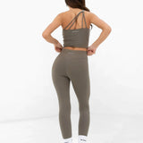 SculptForm One Shoulder Vest - Safari Green