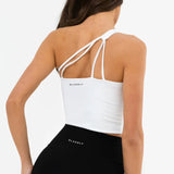 SculptForm One Shoulder Vest - White