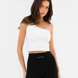 SculptForm One Shoulder Vest - White